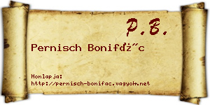 Pernisch Bonifác névjegykártya